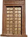 antique indian door with frame